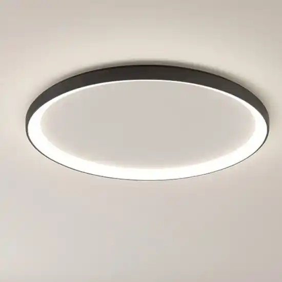 Vivida lifering-o plafoniera ovale nera moderna led 80w 3000k 4000k Popolare