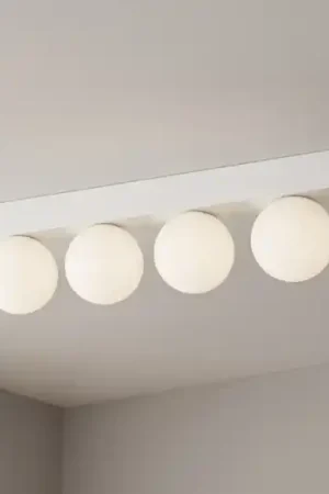 Ultime Pezzi Ping pong pl4 ideal lux plafoniera bianca led 12w 3000k 4 sfere vetro