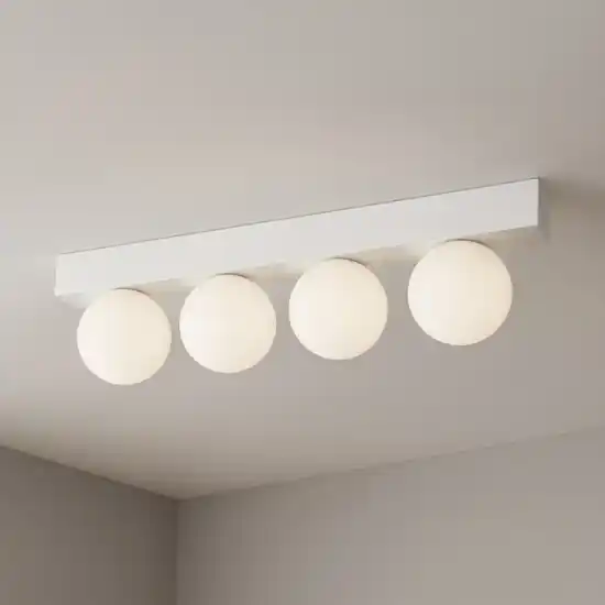 Ultime Pezzi Ping pong pl4 ideal lux plafoniera bianca led 12w 3000k 4 sfere vetro