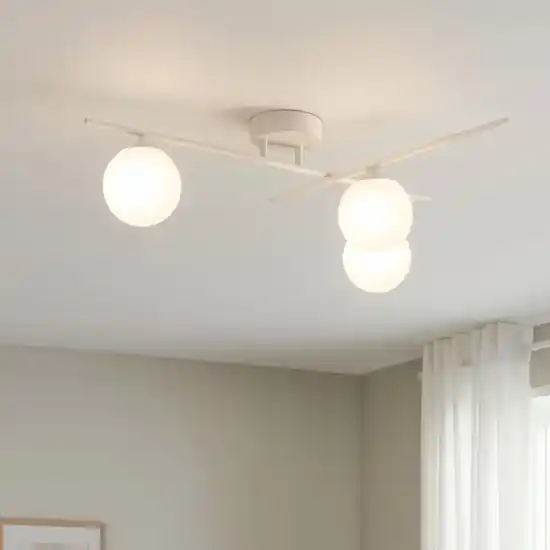 Atlas pl3 ideal lux plafoniera moderna sfere vetro bianco Consegna Rapida