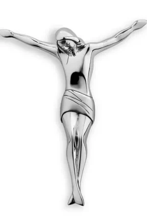 Crocifisso argentato cristo da parete 16x15 Prezzo Conveniente