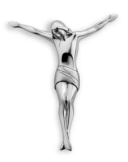 Crocifisso argentato cristo da parete 16x15 Prezzo Conveniente