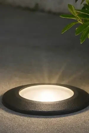Way ideal lux faretto da incasso a pavimento ip67 resina nero rotondo per esterno Saldi