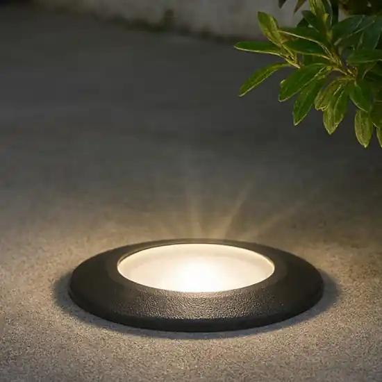 Way ideal lux faretto da incasso a pavimento ip67 resina nero rotondo per esterno Saldi