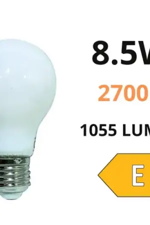 Reso Gratuito Life lampadina led goccia e27 8.5w 2700k dimmerabile vetro bianco