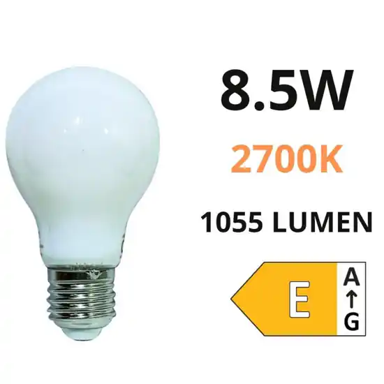 Reso Gratuito Life lampadina led goccia e27 8.5w 2700k dimmerabile vetro bianco