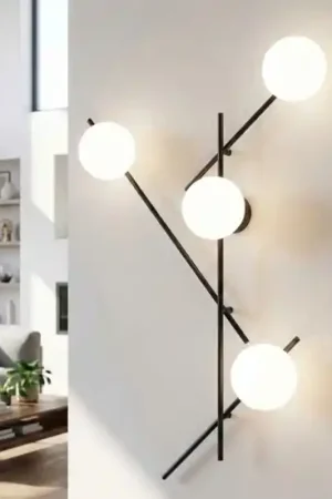 Applique da parete mikado miloox nero orientabile design moderno Prezzo Basso