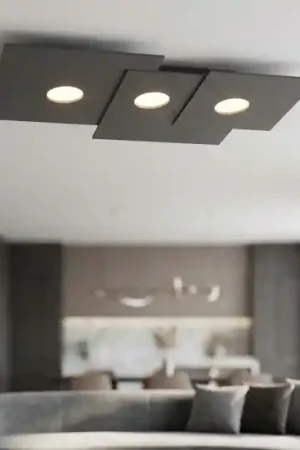 Ultime Pezzi Plafoniera grigio antracite moderna toplight plate