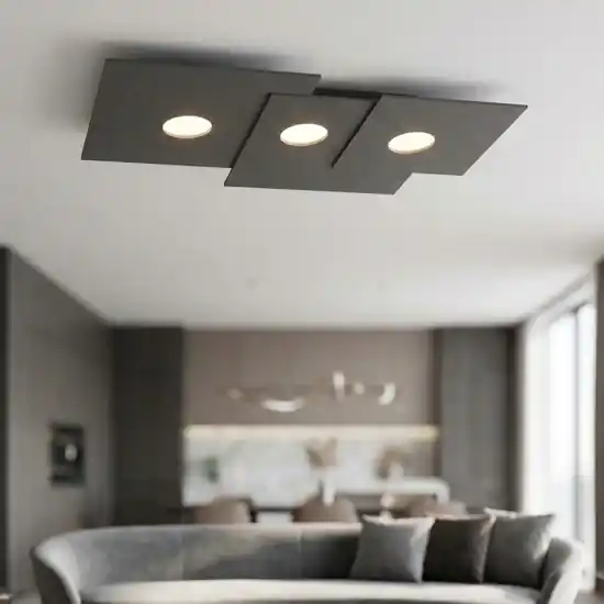 Ultime Pezzi Plafoniera grigio antracite moderna toplight plate