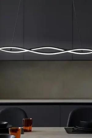 Lampadario nero per cucina moderna led 36w 3000k eglo lasana 3 Ultimissimo Modello
