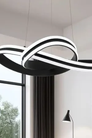 Bestseller Lampadario nero moderno per soggiorno intreccio led 36w 3000k eglo corredera