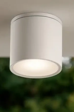 Ultime Pezzi Faretto da soffitto per esterno cilindro bianco