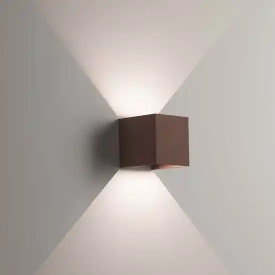 Life applique da esterno cubo marrone led 7w 3000k fp Ultimissimo Modello