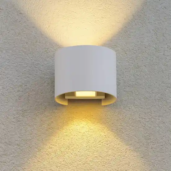 Ultimissimo Modello Applique bianca da esterno led 7w 4000k tonda