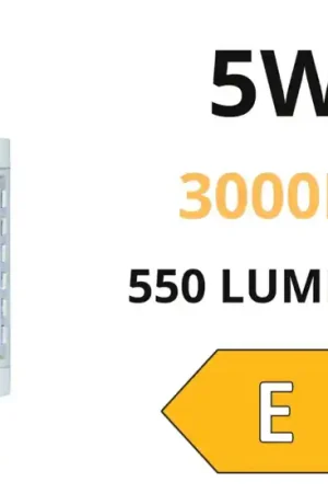 Lampadina life r7s led 5w 3000k 78mm 550lm ottica 360 Vendita Finale