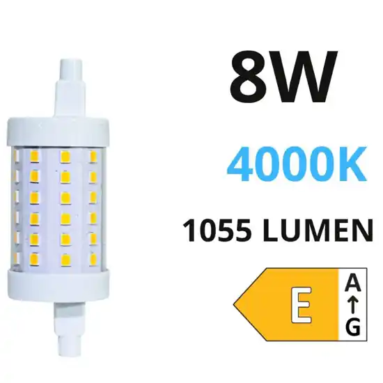 Life lampadina r7s led 8w 4000k 78mm 1055lm ottica 360 Saldi