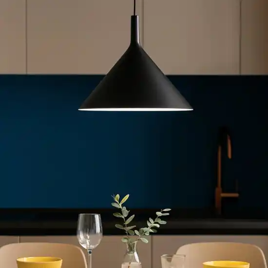 Gea luce lampadario da cucina nero cono barbie Prezzo Ridotto