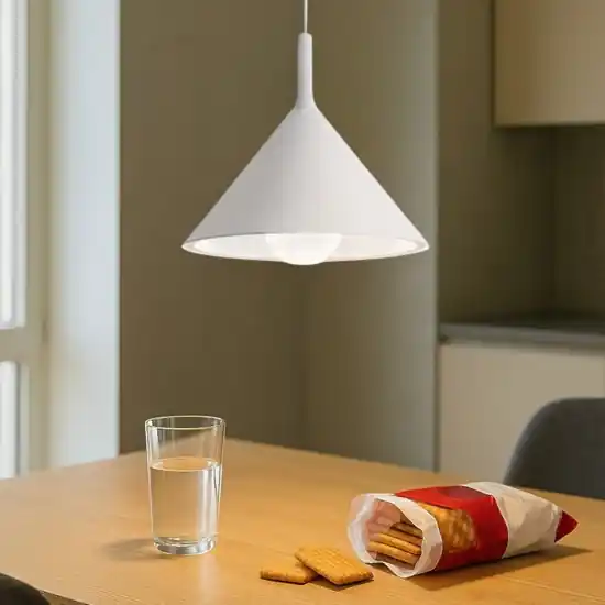 Pagamento Sicuro Lampadario per cucina cono bianco gea luce