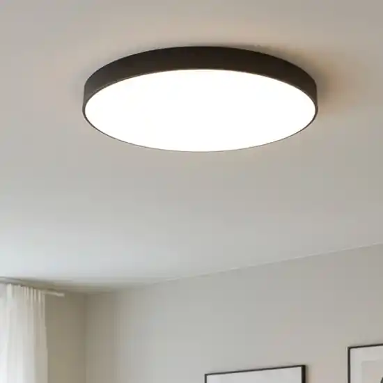 Scelto Dai Clienti Zubieta eglo plafoniera rotonda nera 2700k a 6500k led 24w dimmerabile smart