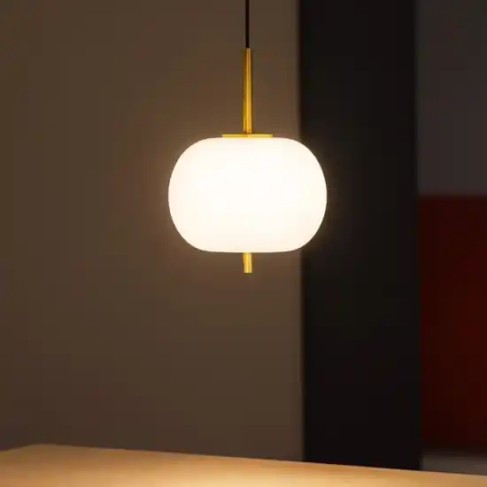 Offerta Speciale Lampada a sospensione oro vetro sfera bianca