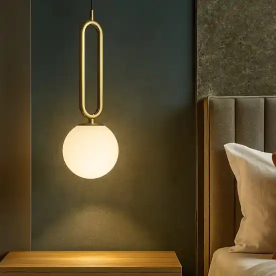 Lampadario per comodino camera da letto dorato Quantità Limitata