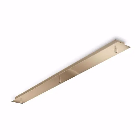 Rosone struttura rettangolare 3 uscite metallo ottone ideal lux Acquista Ora