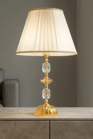 Spedito Oggi Ondaluce lampada da tavolo per salone classica vetro cristallo ambra