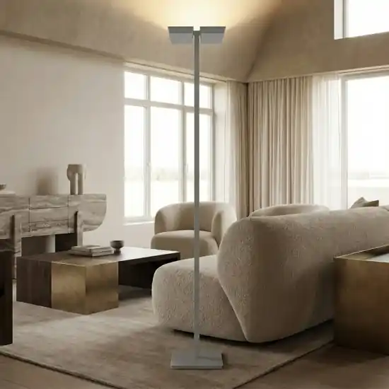 Piantana moderna luminosa grigio parabole orientabili Promo Stagionale