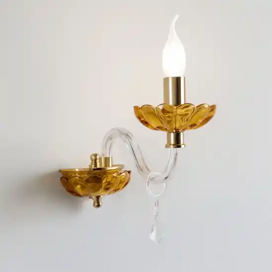 Ondaluce applique vetro cristallo ambra Nuovo Arrivo