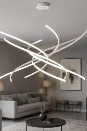 Ultimissimo Modello Lampadario moderno led 69w 3000k bianco toplight tornado