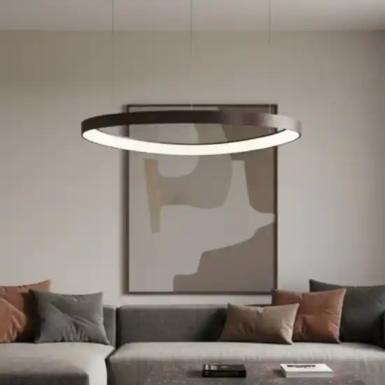 A Buon Prezzo Lampadario per soggiorno moderno marrone led 48w 3000k dimmerabile