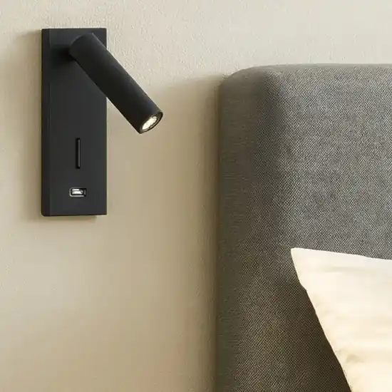 Applique luce orientabile per camera da letto nero Scelto Dai Clienti
