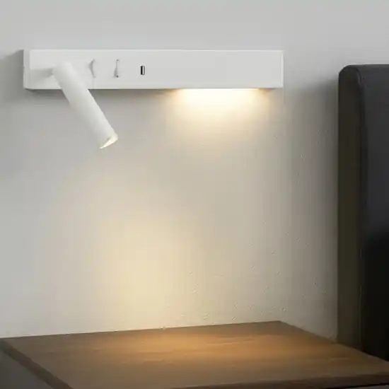 Applique bianco destro multifunzione per comodino Esclusivo