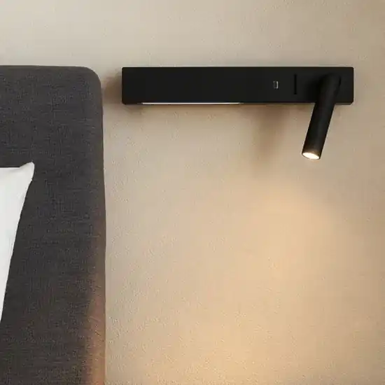 Promo Stagionale Applique sinistro nero per comodino camera da letto moderna
