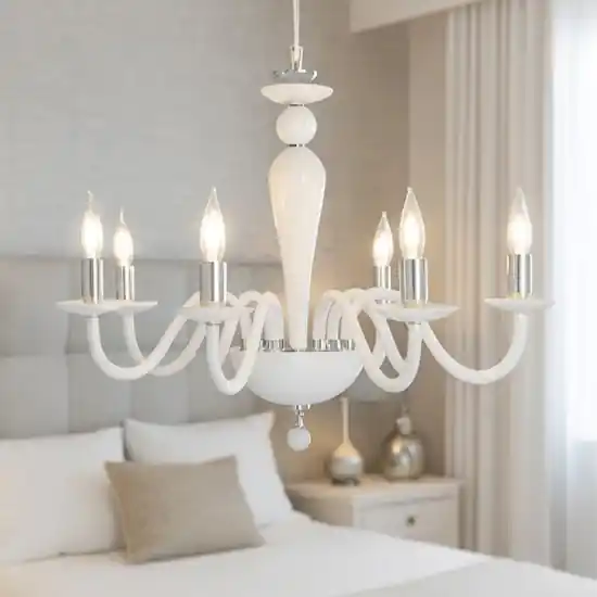 Ondaluce pagan lampadario per camera classico vetro bianco sei luci Direttamente Dal Produttore