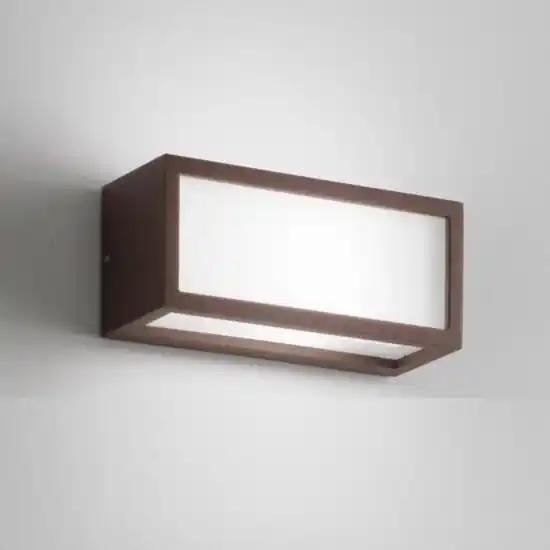 Must-Have Applique da esterno led 18w 3000k marrone corten isyluce deco