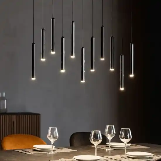 Lampadario nero per soggiorno moderno led 3000k 27w Acquista Ora