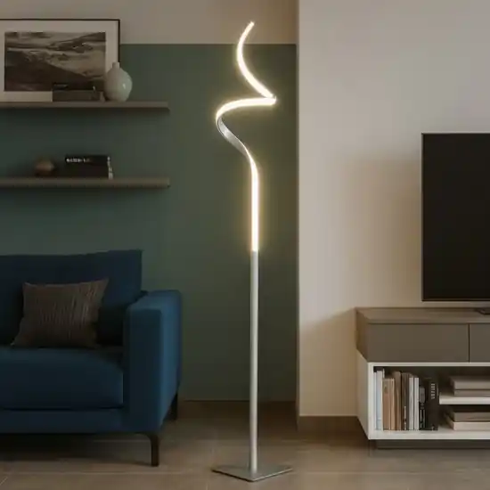 Promozione Esclusiva Lampada da terra grigio led 11w 3000k design moderna
