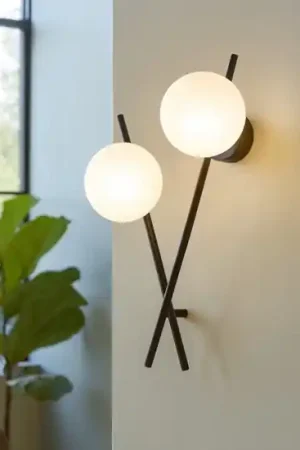 Miloox mikado applique design moderno nero vetri orientabili Non Perdere