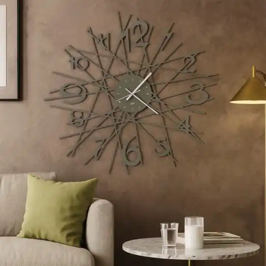 Popolare Orologio da parete design fili colore fango moderno 70cm