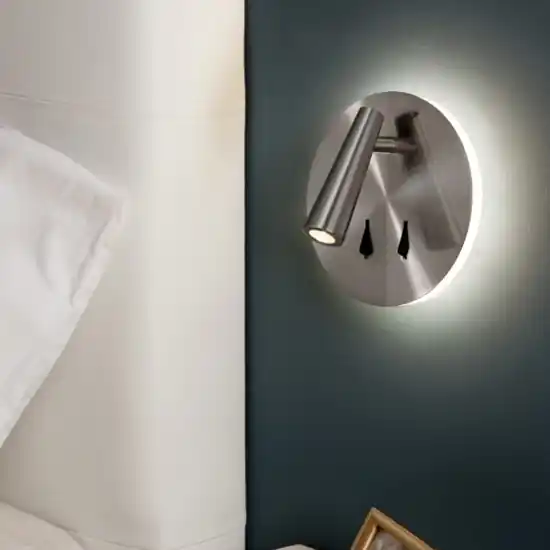 Ultime Pezzi Applique camera da letto led 3000k nickel da lettura