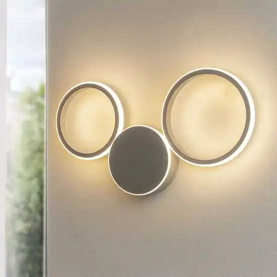 Applique moderna ap pois ondaluce led 20w 4000k silver Offerta Speciale