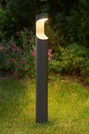 Esclusivo Lampione moderno da giardino nero gea luce anhur 9w 4000k