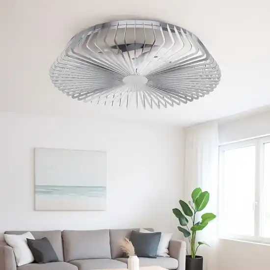 Ventilatore a plafoniera grigio silenzioso da soffitto 18mq con telecomando Prezzo Ridotto