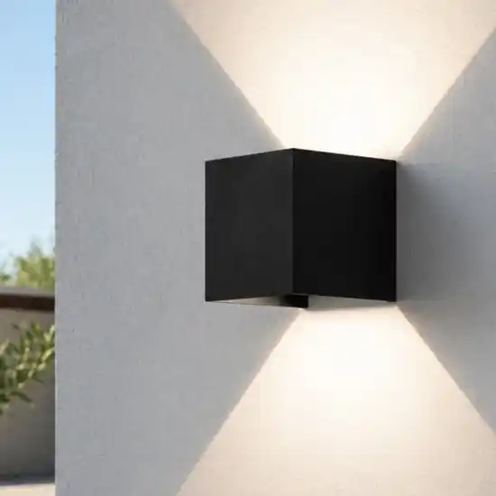 Applique per esterno nero 6w 3000k cubo fasci luce regolabili Scelto Dai Clienti