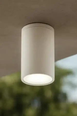 Faretto per esterno cilindro da soffitto bianco Esclusivo
