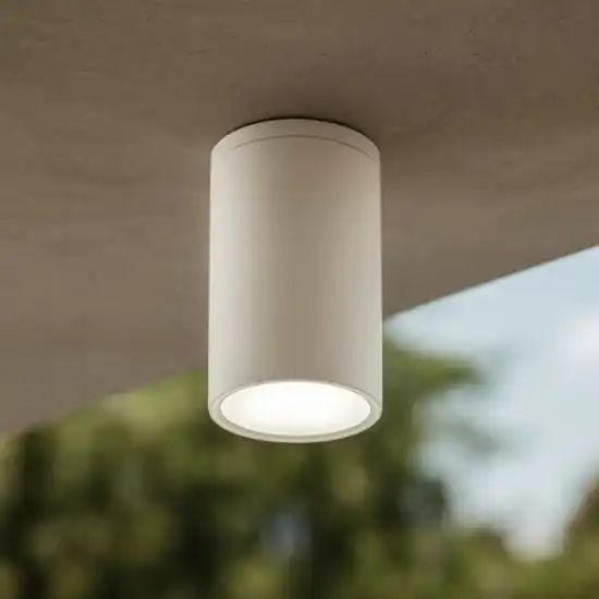 Faretto per esterno cilindro da soffitto bianco Esclusivo