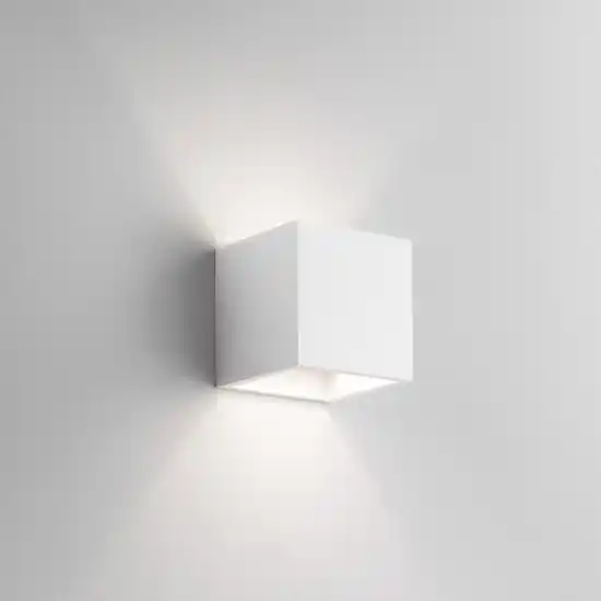 Applique di gesso squadrata cubo bianco per interni Saldi