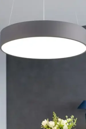 Non Perdere Lampadario moderno 60cm band diodi cerchio led 33w 3200k antracite