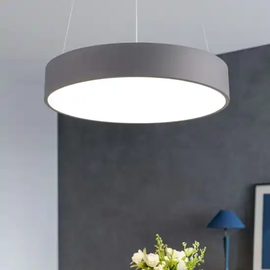 Non Perdere Lampadario moderno 60cm band diodi cerchio led 33w 3200k antracite